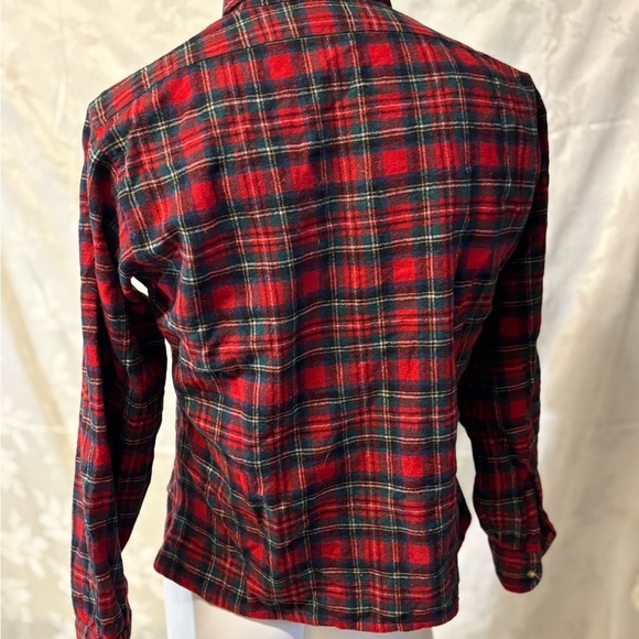 Pendleton Red and Green Plaid Casual Button Down Shirt - Picture 6 of 11